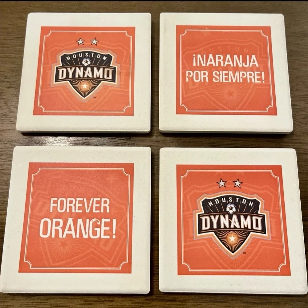 Waterwick Coaster - MLS Houston Dynamos Four Orange Team Logo‎ Coasters